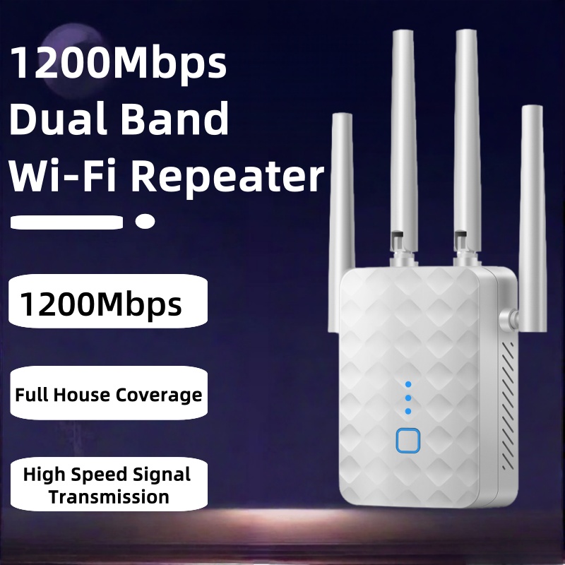 Home Security Wireless - 1200Mbps Dual Band WiFi Repeater 2.4G/5GHz