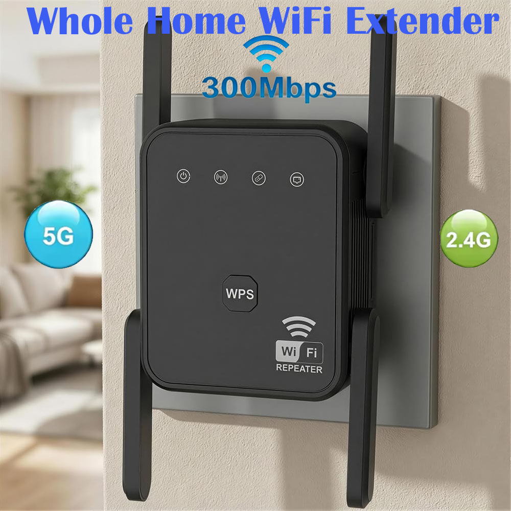 Home Security Wireless - Penguat Sinyal WiFi Baru 2026 300Mbps