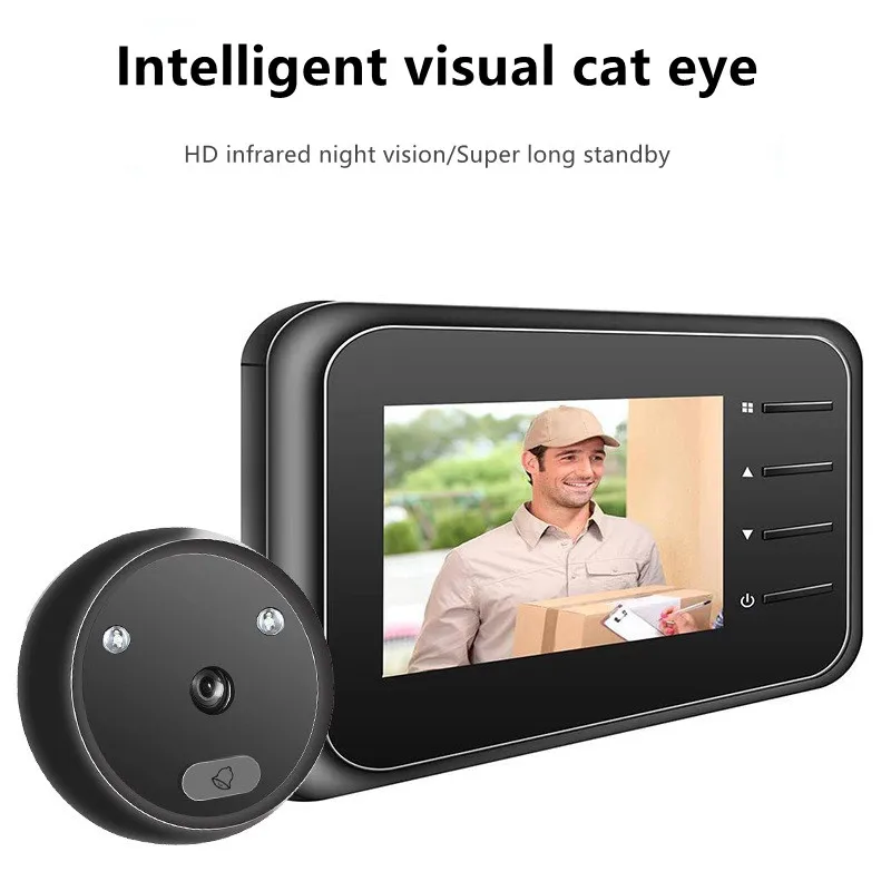 Home Security Ring Camera - Bel pintu intip Video 2.4 inci,