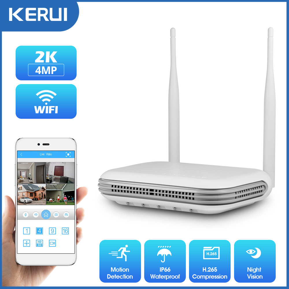 Home Security Nvr - KERUI Video pengawasan nirkabel, perekam 8