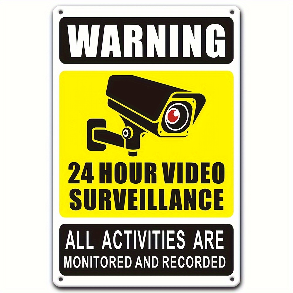 Home Security Hidden Cameras - Rambu Aluminium Pengawasan Video 24/7, Pencegah