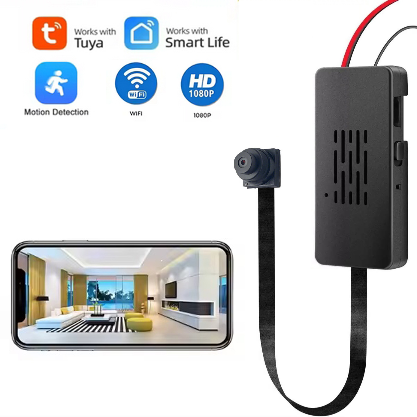 Home Security Hidden Cameras - Kamera Keamanan Nirkabel Tuya Full HD