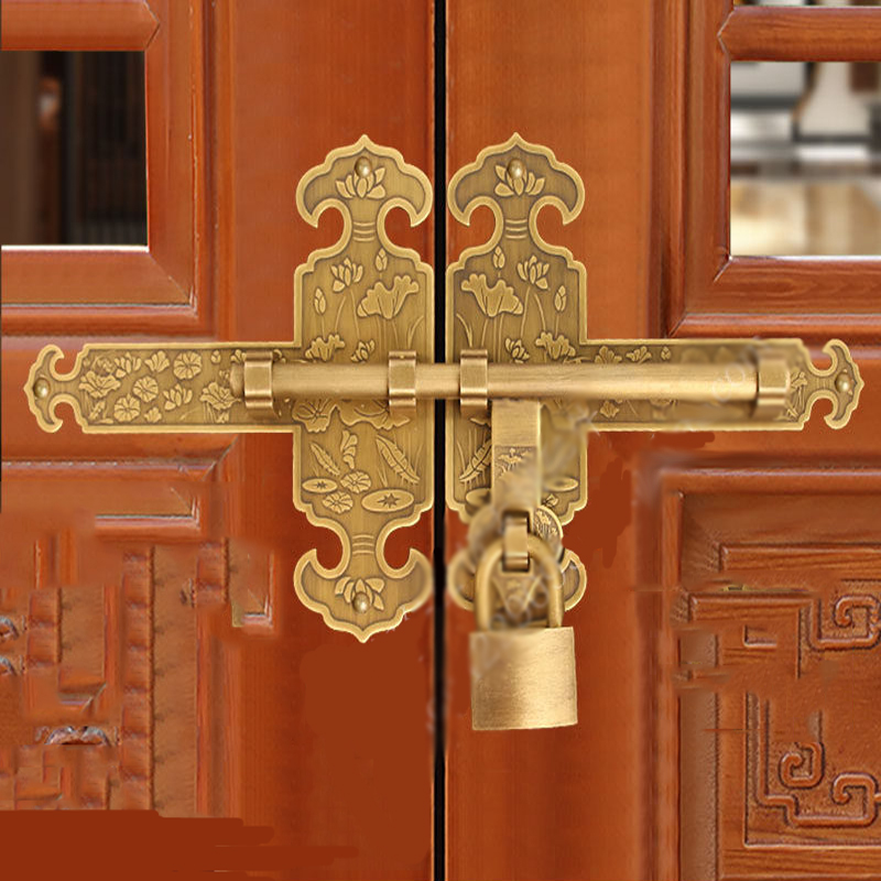 Home Security Tapo - Kunci Pintu Kuningan Antik Cina, Grendel