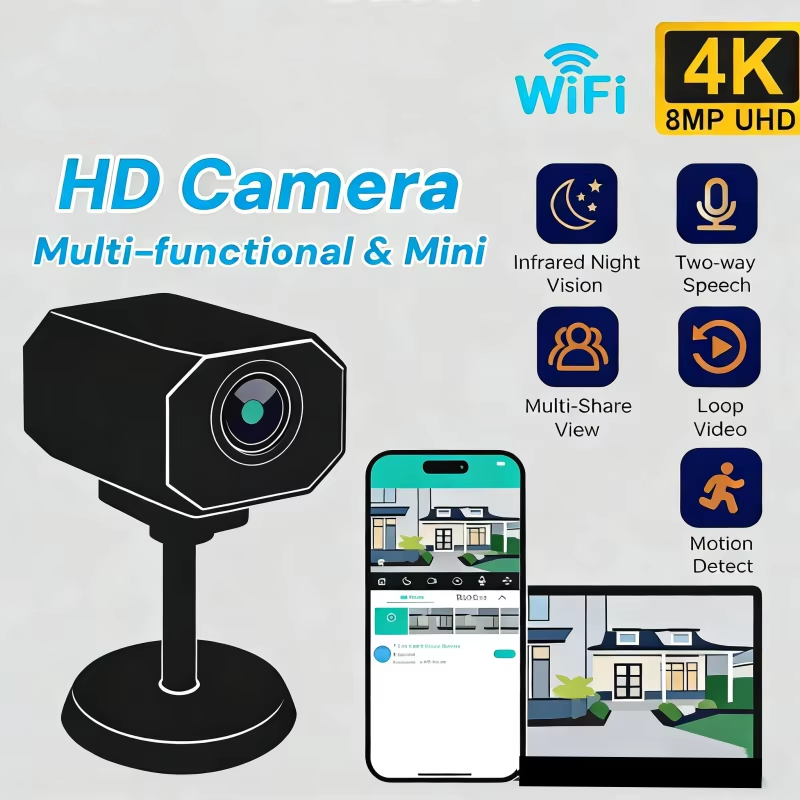 Home Security Hidden Cameras - Kamera Keamanan WiFi 4K HD untuk