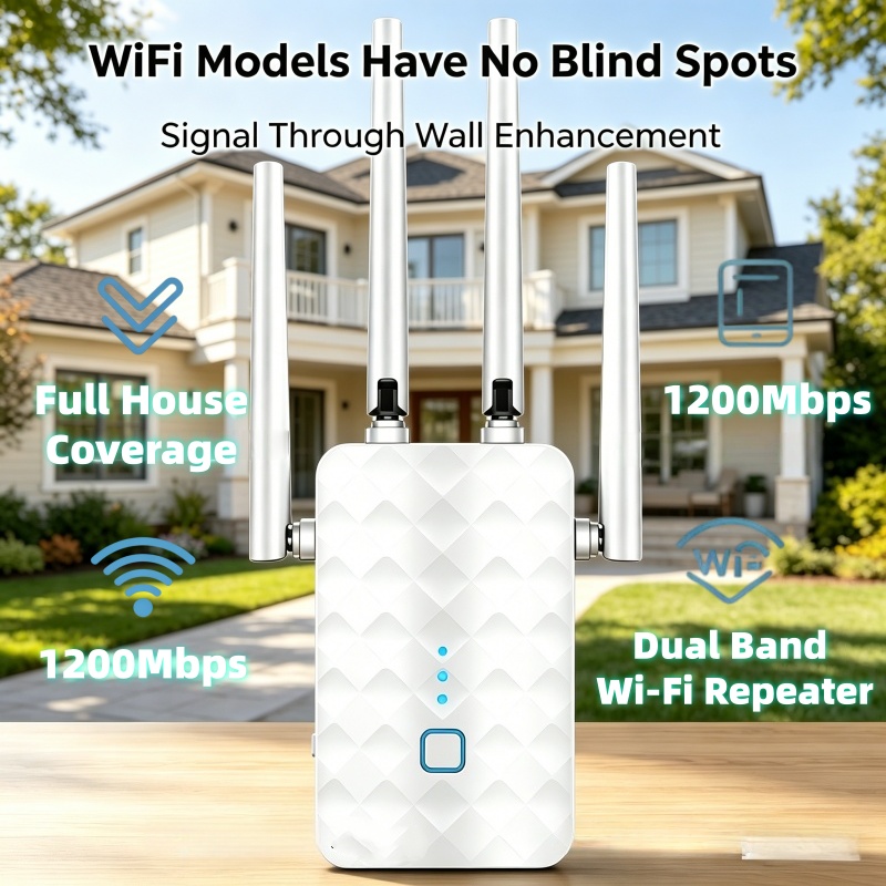 Home Security Wireless - Pengulang WiFi 1200Mbps Nirkabel 2.4G/5GHz Dual