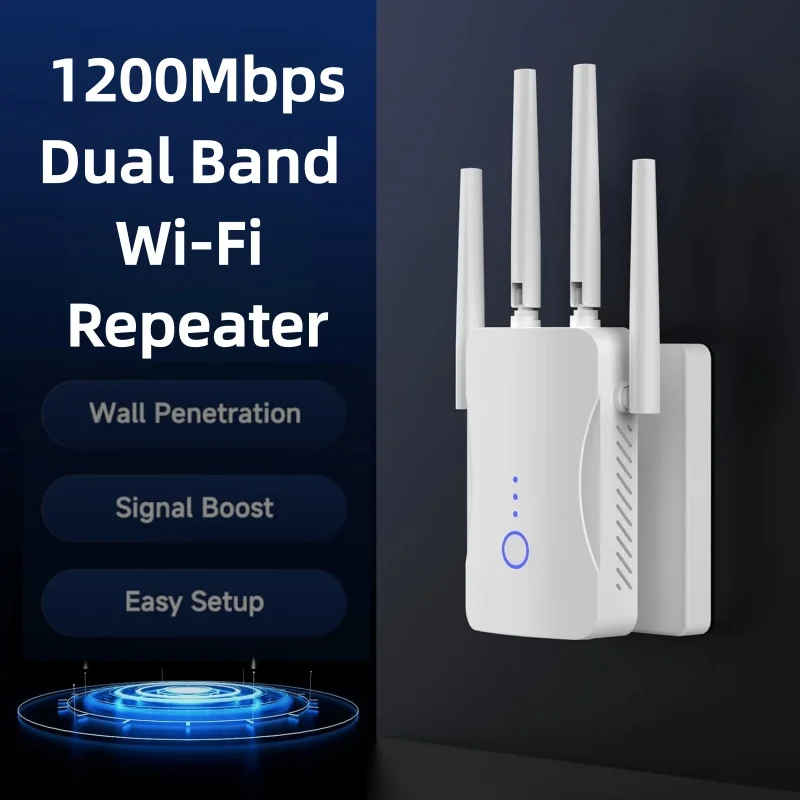 Home Security Wireless - Pengulang WiFi Dual Band 2.4G/5GHz 1200Mbps