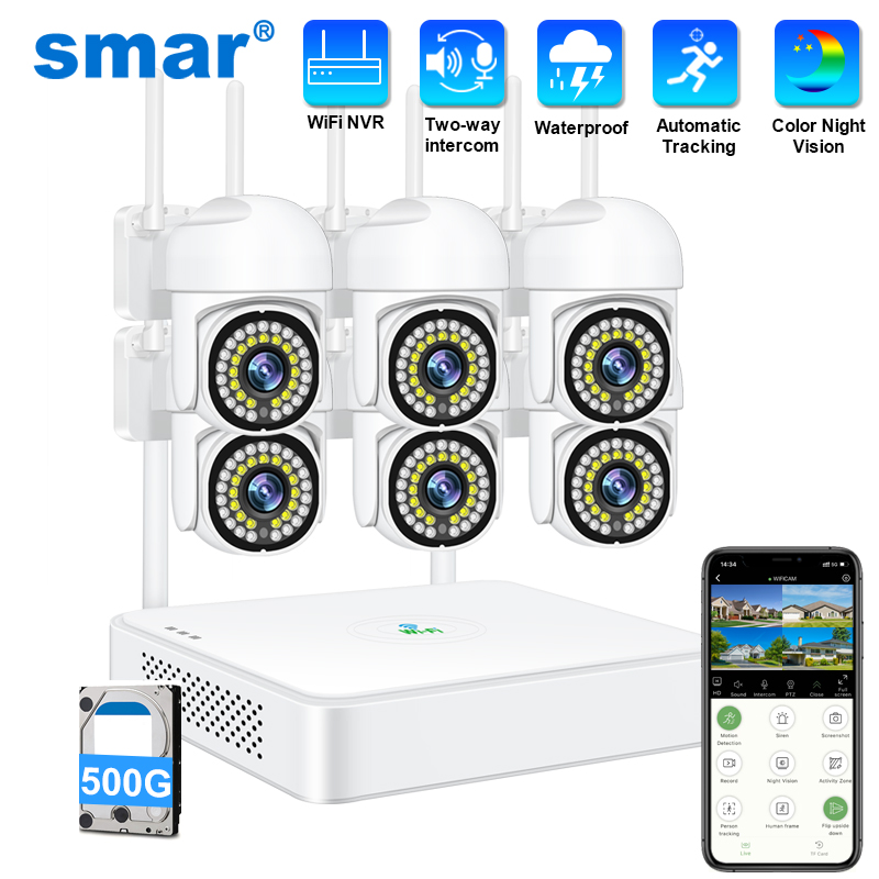 Home Security Nvr - Sistem Kamera Keamanan CCTV Nirkabel Smar
