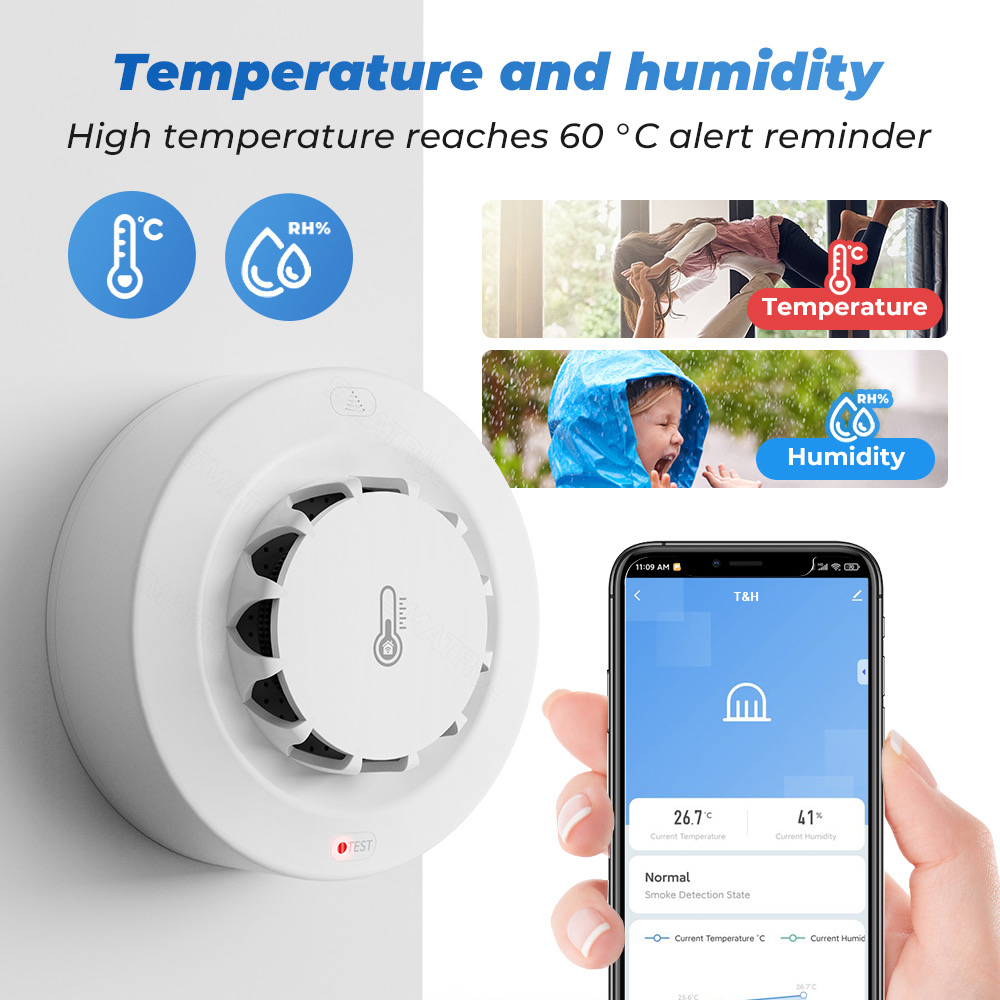 Sensor Suhu dan Kelembapan WiF - Home Security Alarm ulasan dan harga