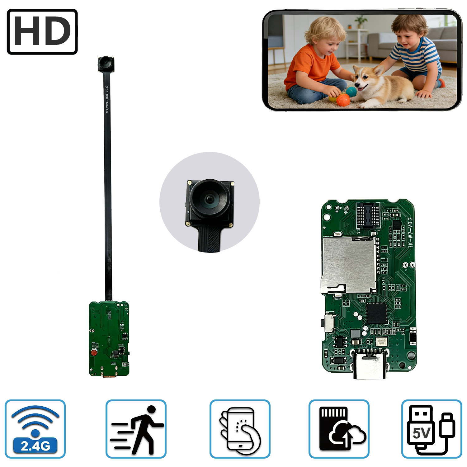 Modul PCBA Kamera Keamanan Rum - Home Security Hidden Cameras ulasan dan harga