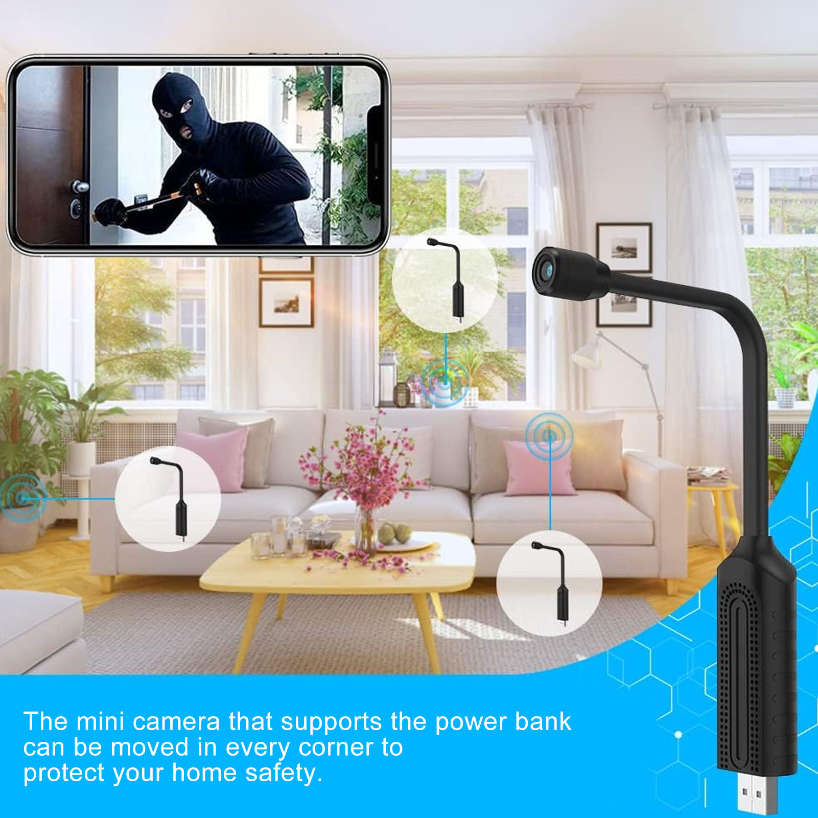 Kamera keamanan Mini WiFi USB, - Home Security Hidden Cameras ulasan dan harga