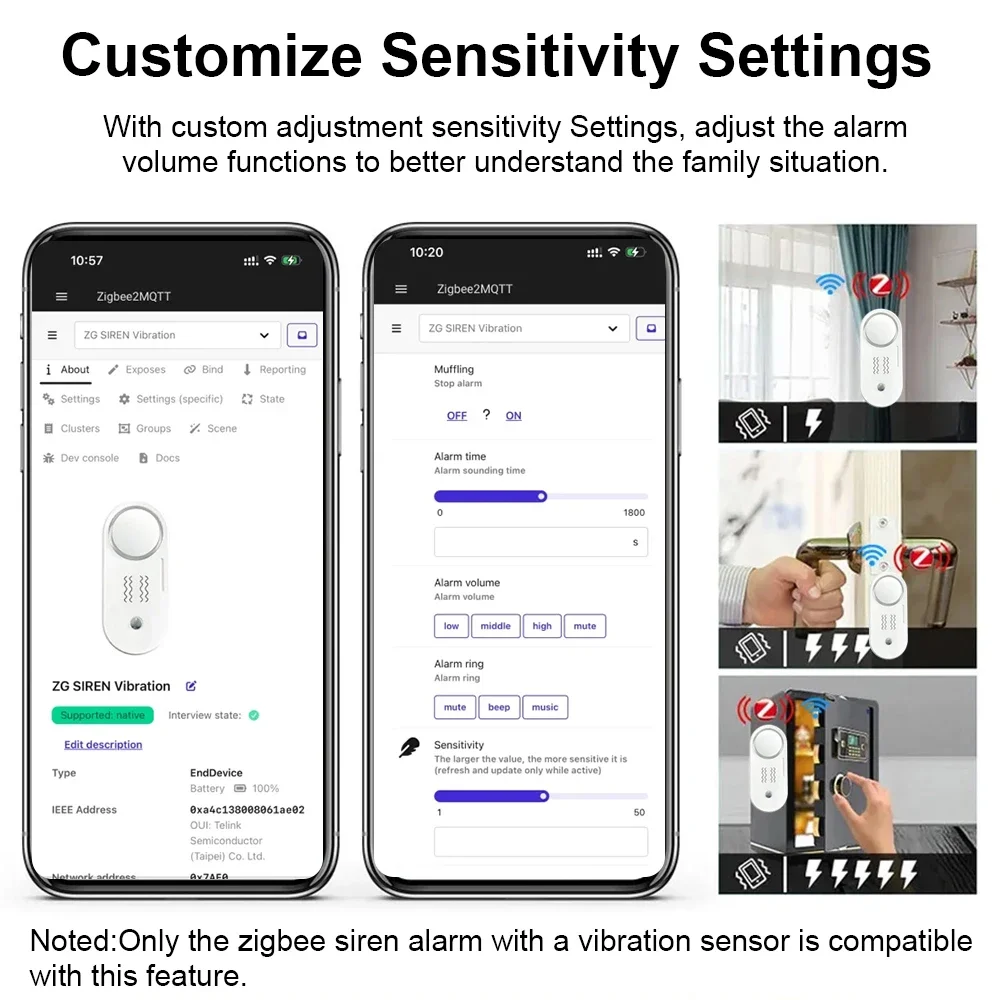 Haozee Zigbee 110dB Sensor Get - Home Security Options ulasan dan harga