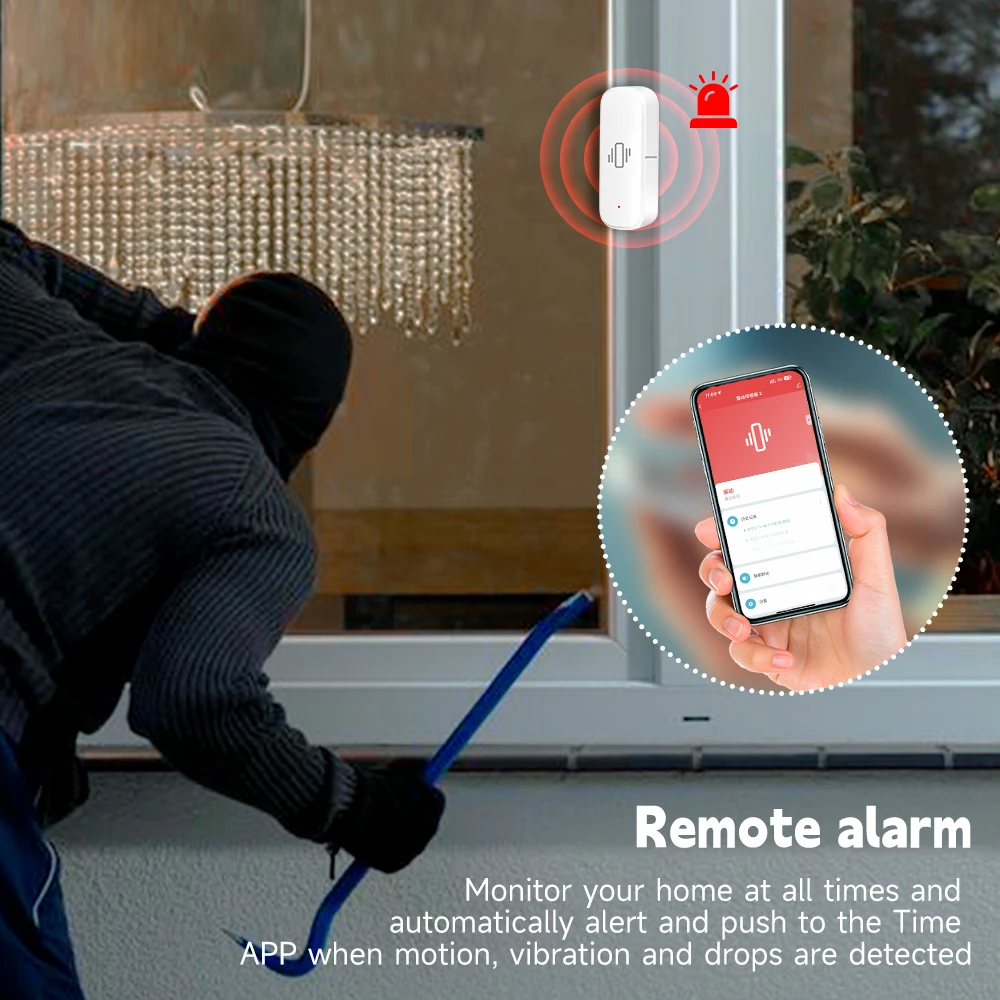 Sensor Getaran Cerdas WiFi/Zig - Home Security Alarm ulasan dan harga