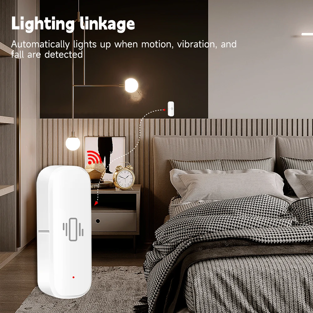 Sensor Getaran Cerdas WiFi/Zig - Home Security Alarm ulasan dan harga