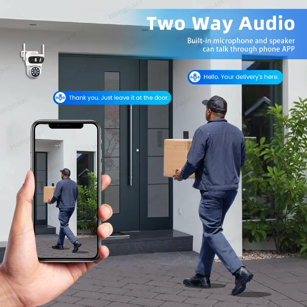2026 Hongnaer 6MP 4CH 3 Lensa  - Home Security Wireless ulasan dan harga