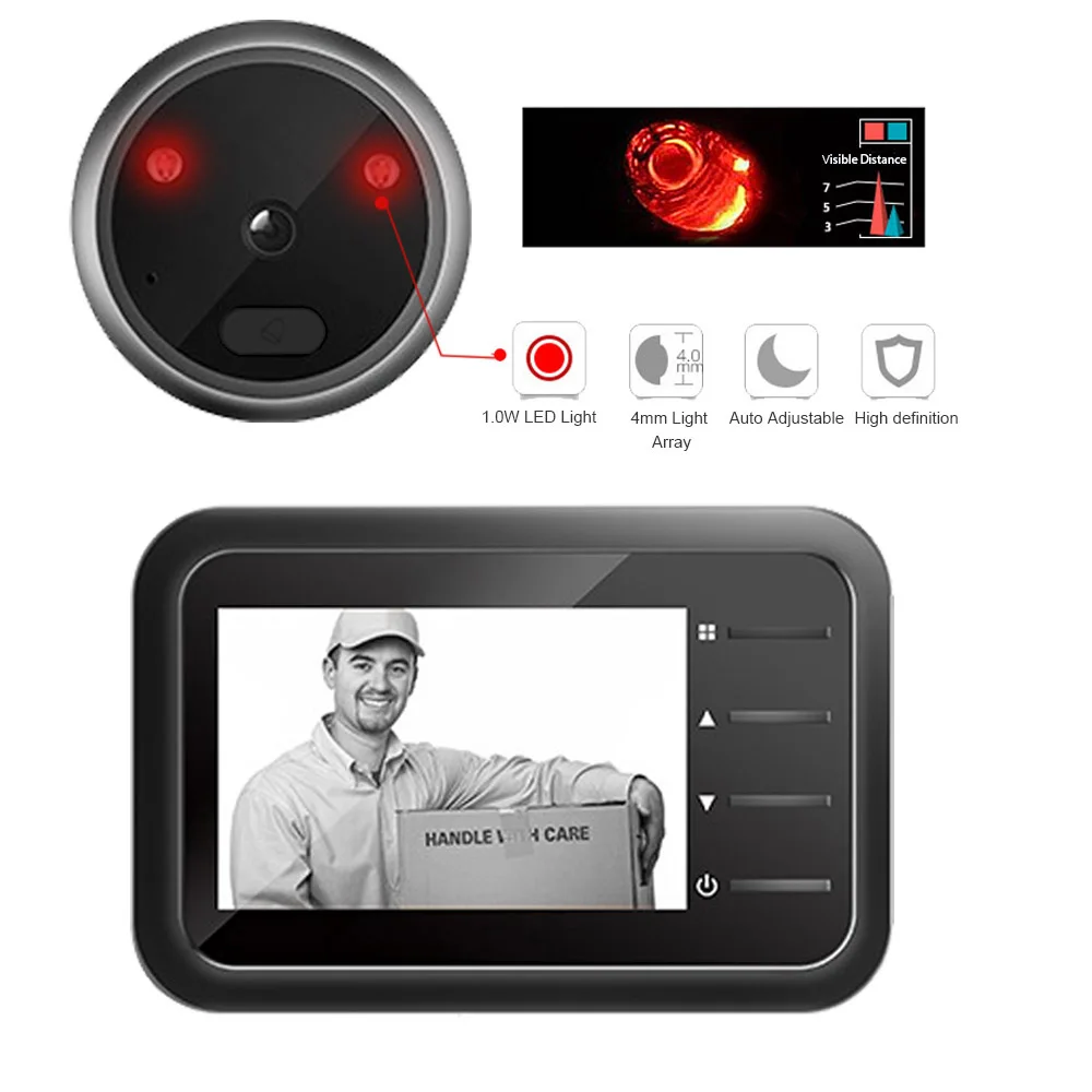 Bel pintu intip Video 2.4 inci - Home Security Ring Camera ulasan dan harga