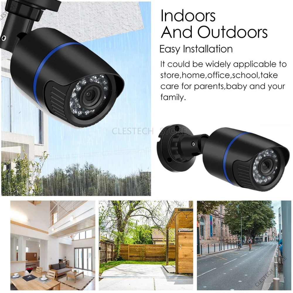 Kamera CCTV IP POE 4MP dengan  - Home Security Options ulasan dan harga