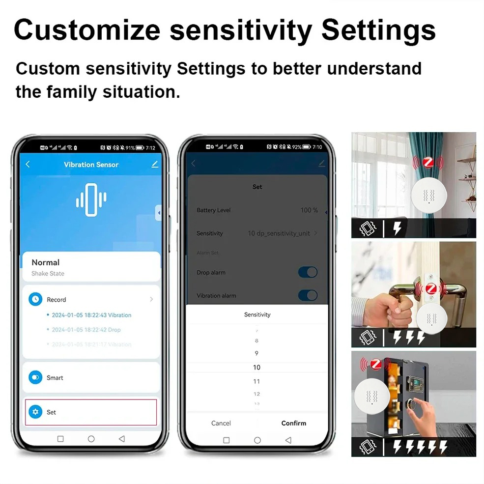 Tuya ZigBee Sensor Getaran & K - Home Security Alarm ulasan dan harga