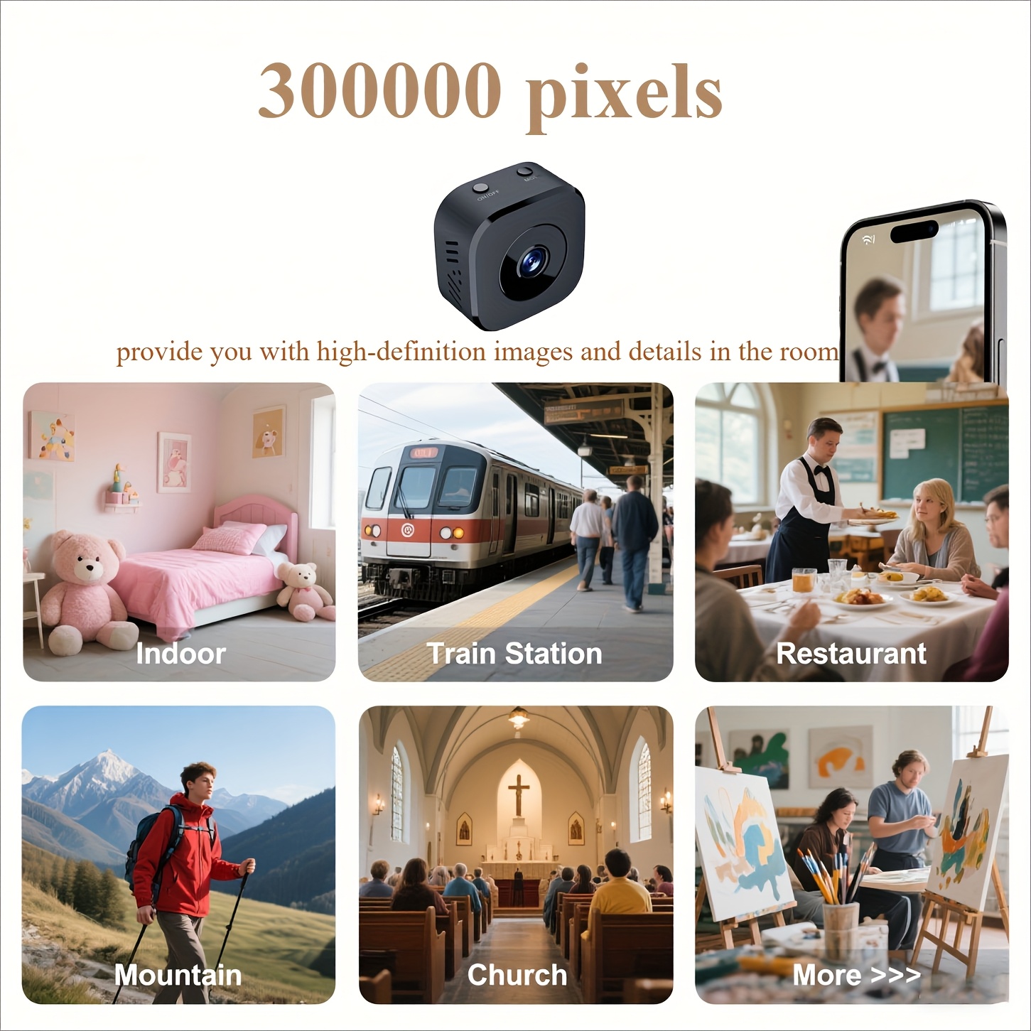 Kamera WiFi Mini HD 1080P Peng - Home Security Wireless ulasan dan harga