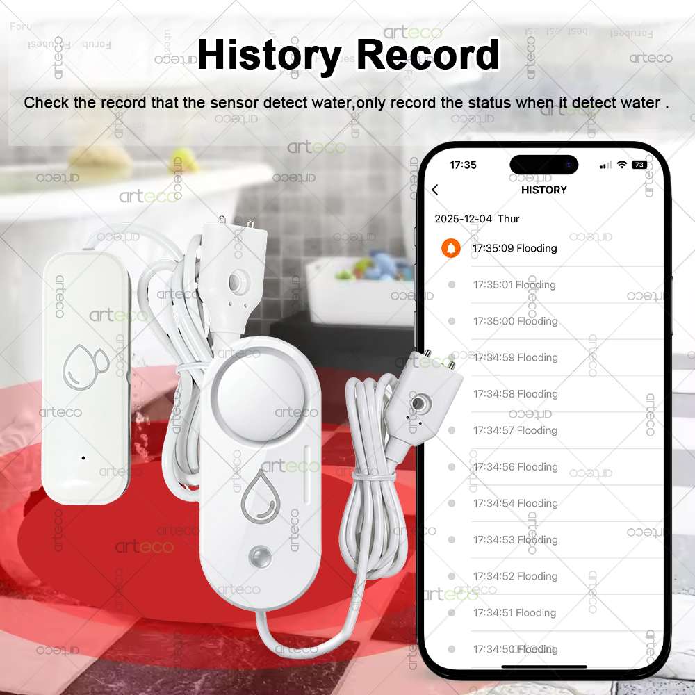 Sensor Kebocoran Air Zigbee Al - Home Security Alarm ulasan dan harga