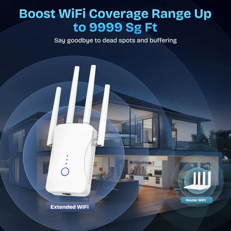 Pengulang WiFi Dual Band 2.4G/ - Home Security Wireless ulasan dan harga
