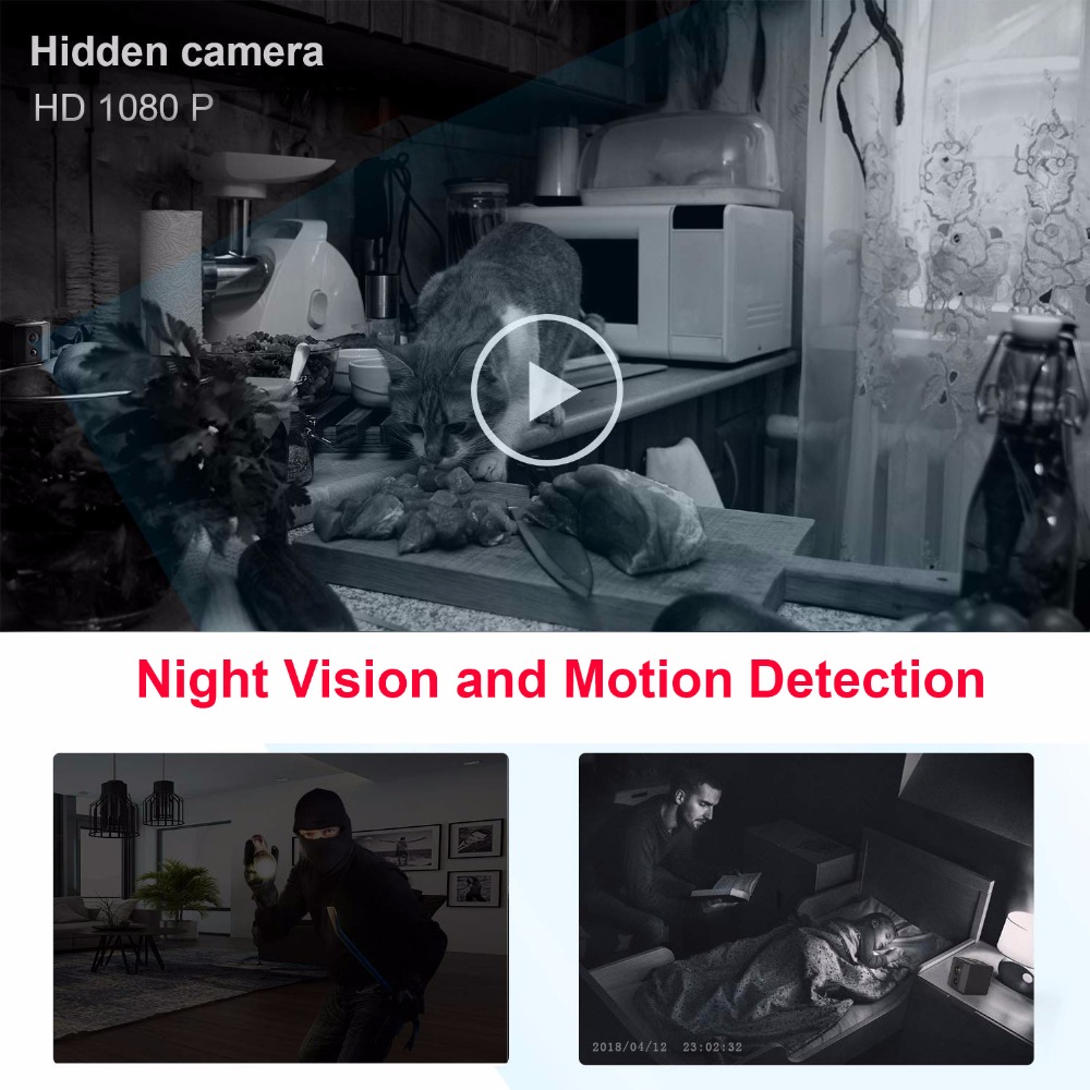 Kamera Mini HD 1080P portabel, - Home Security Hidden Cameras ulasan dan harga