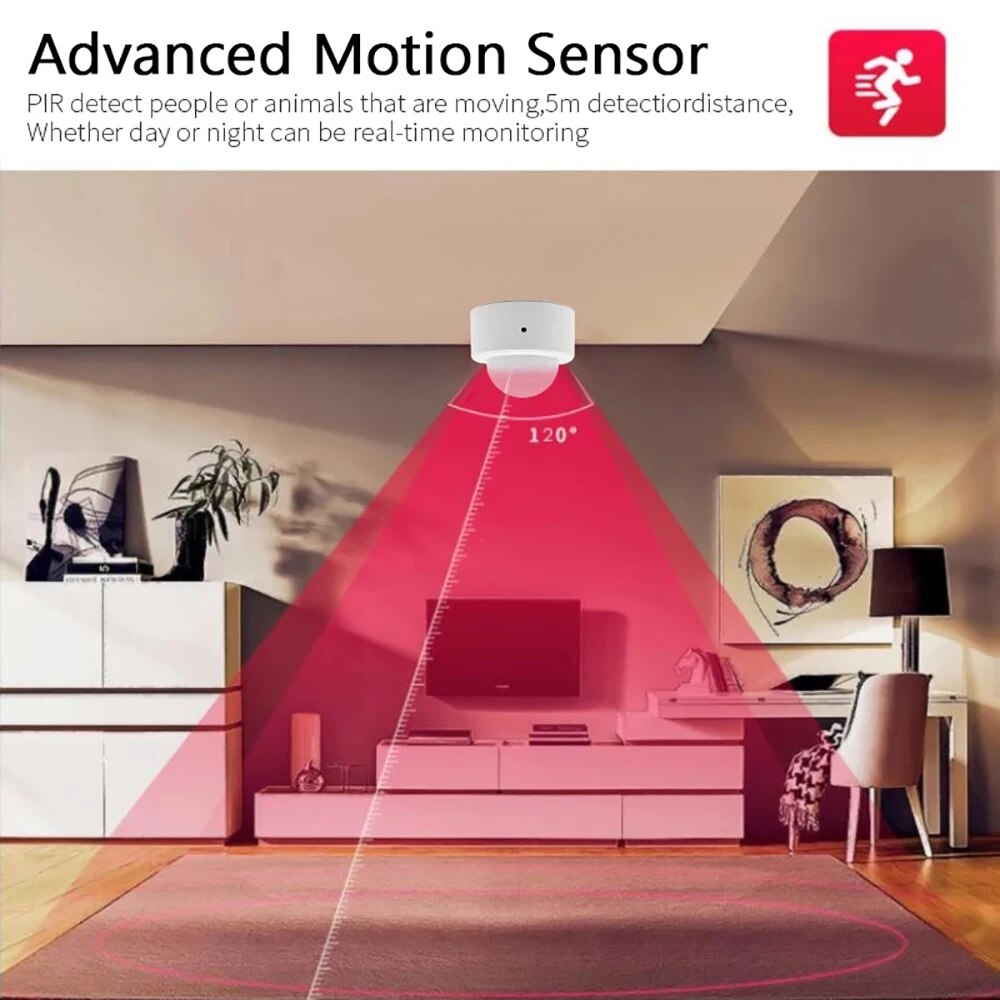 Zigbee Sensor gerak Mini PIR,  - Home Security Alarm ulasan dan harga