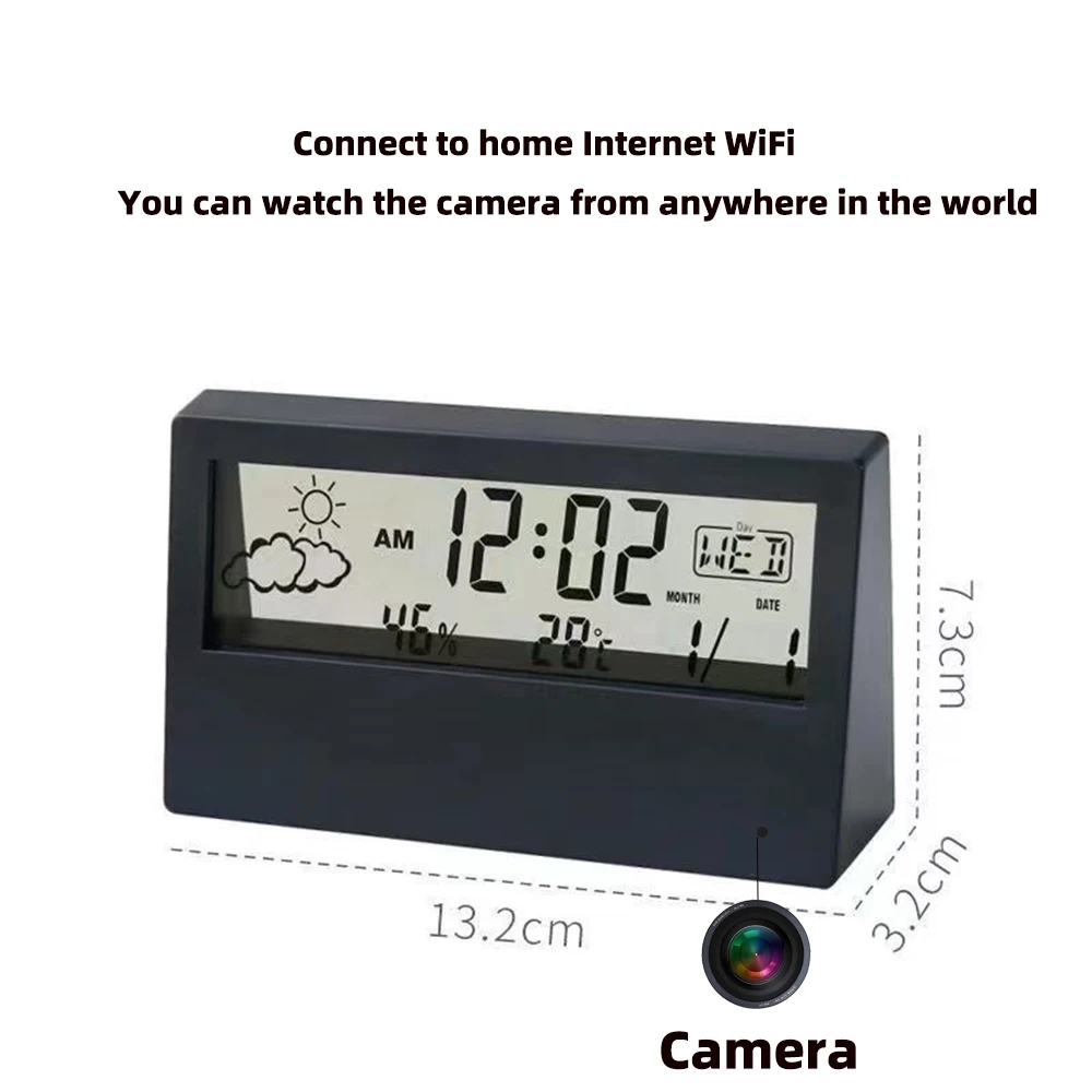 Kamera Jam WiFi 4K dengan Dete - Home Security Hidden Cameras ulasan dan harga